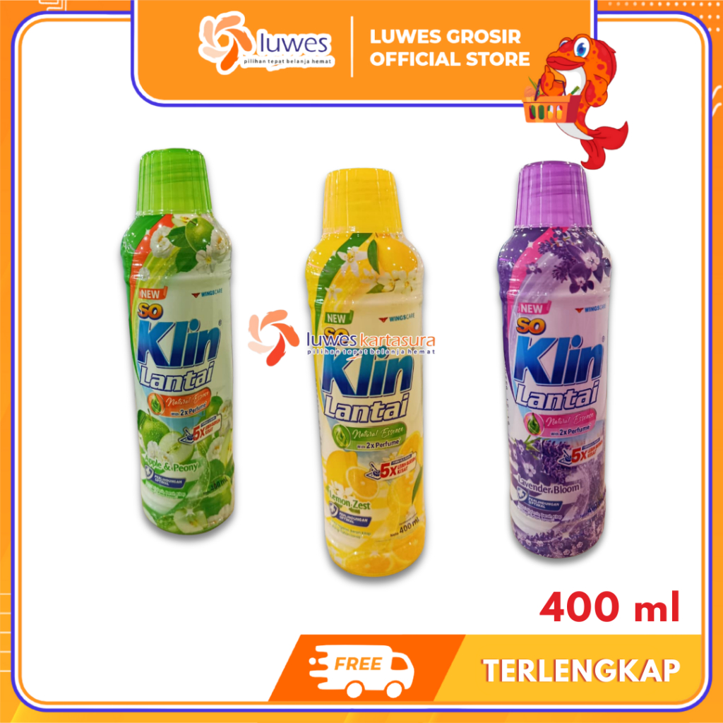 [LUWES] So Klin Pembersih Lantai Botol 400ml Soklin Pewangi Lantai
