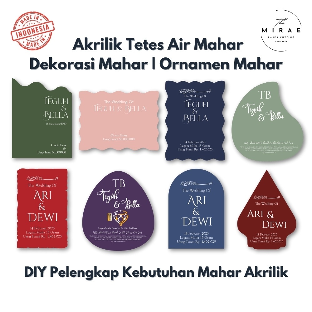 Akrilik tetes air mahar Print Uv & Cutting akrilik
