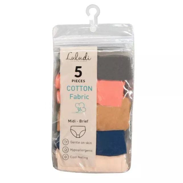 Luludi Saver Pack Panty LP 64000C - Cotton Fabric - Midi Brief
