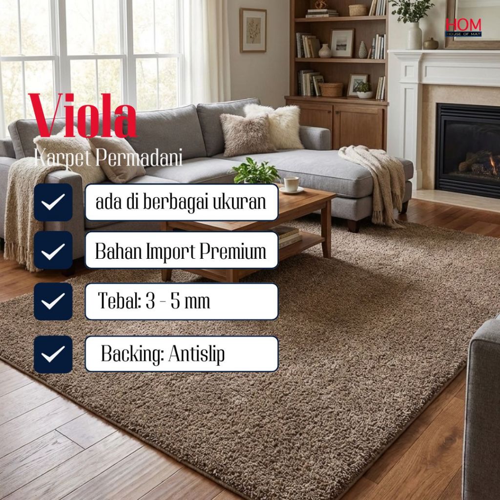 Karpet Viola 150 x 200 Permadani Bulu Premium / Karpet Bulu Tebal Viola / permadani bulu tebal 150x2