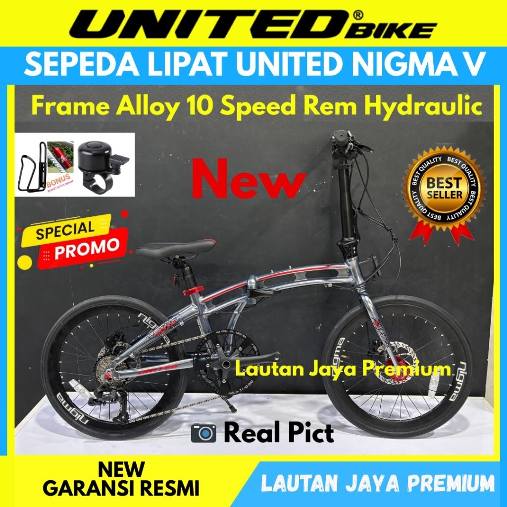 Sepeda Lipat 20 Folding Bike United Nigma V Terbaru
