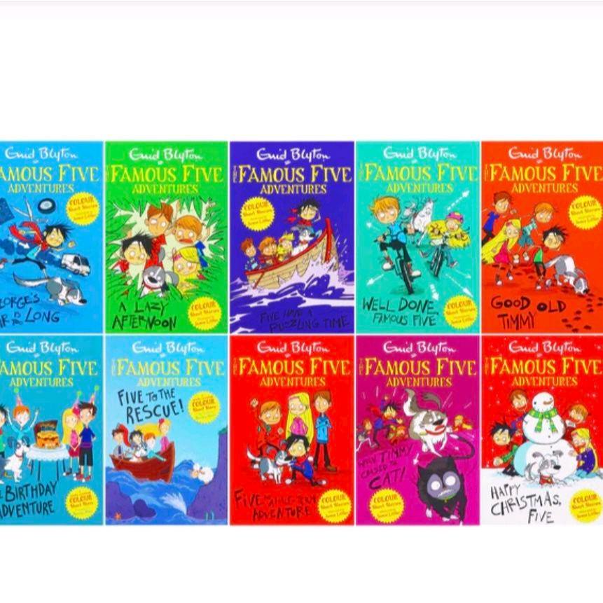 The Famous Five Adventures 16 Colour short Stories Enid Blyton Buku Cerita Anak Bahasa Inggris 16 Se
