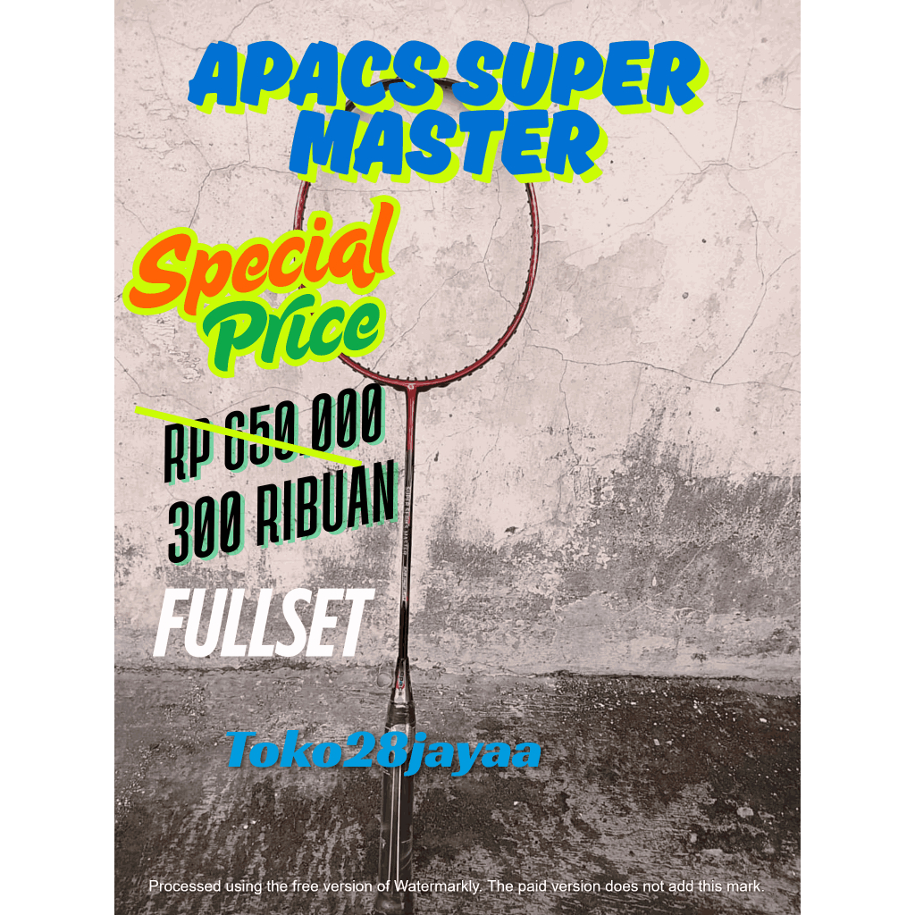 Raket APACS SUPER SERIES MASTER MERAH ORIGINAL FULLSET SPECIAL PRICE BERKUALITAS