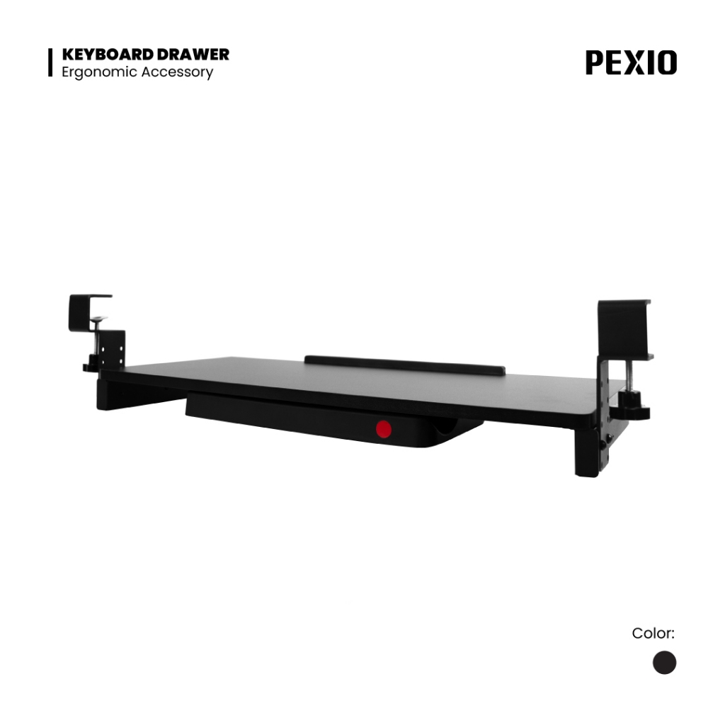 Pexio Keyboard Tray Meja Kantor Ergonomis | Laci Keyboard Adjustable