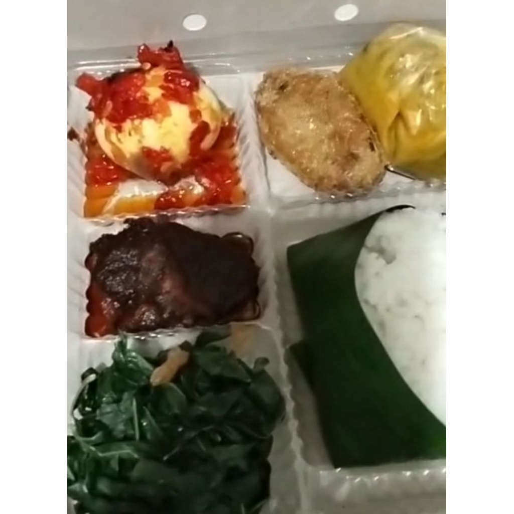 Nasi Box Rendang Asli Payakumbuh Paket Komplit Lengkap Sayuran 3 Lauk