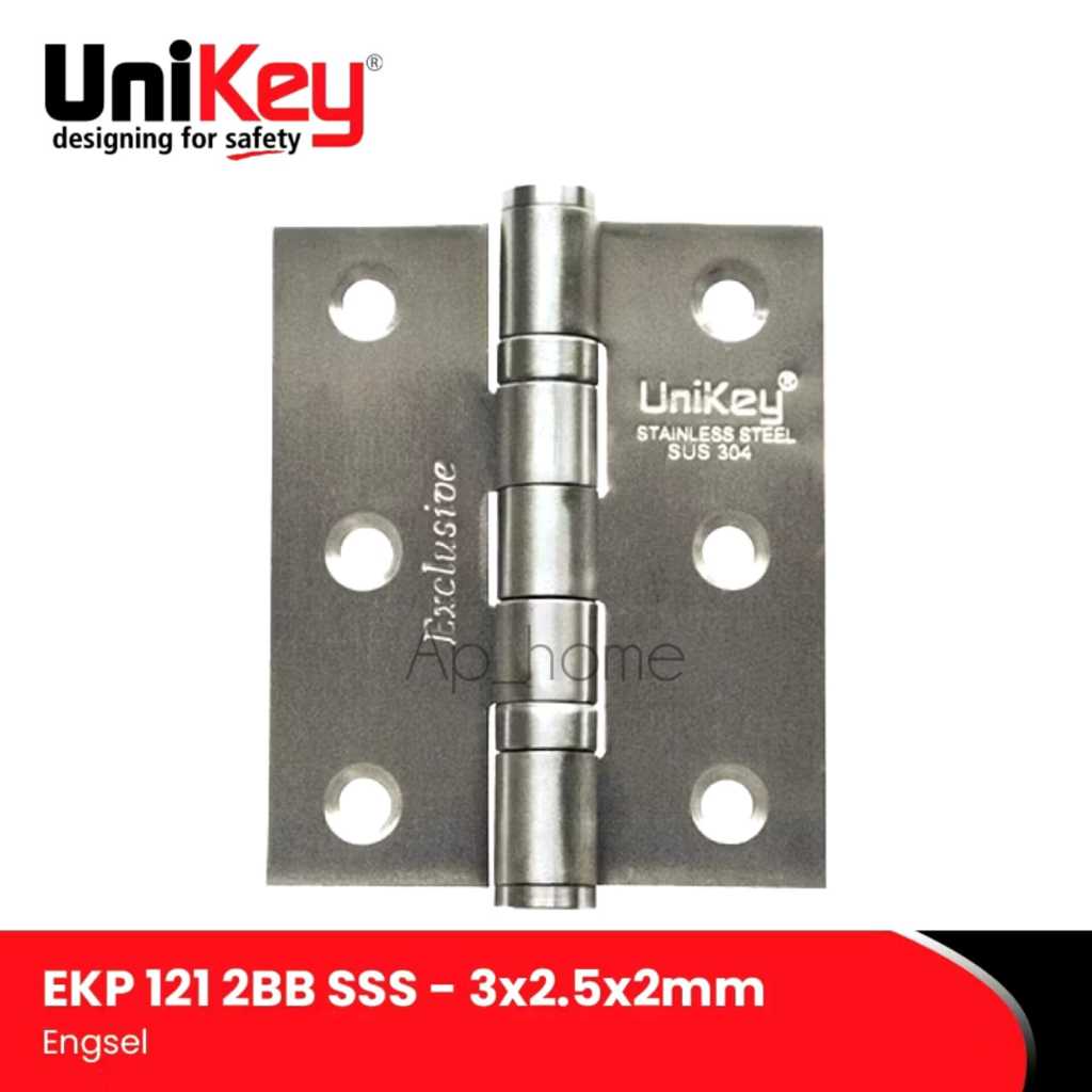 Engsel Exclusive Stainless Steel Unikey EKP 121 3"