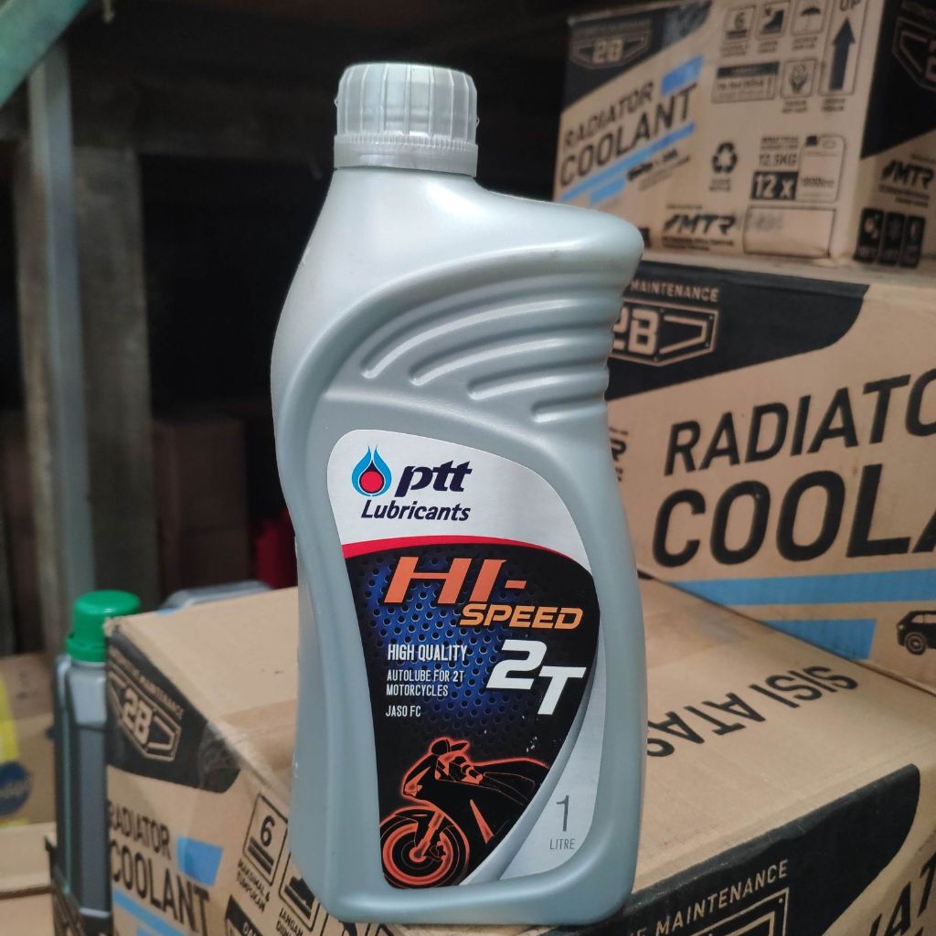 Oli PTT 2T Hi-Speed Lubricants 1L Original Asli Oli Samping PTT