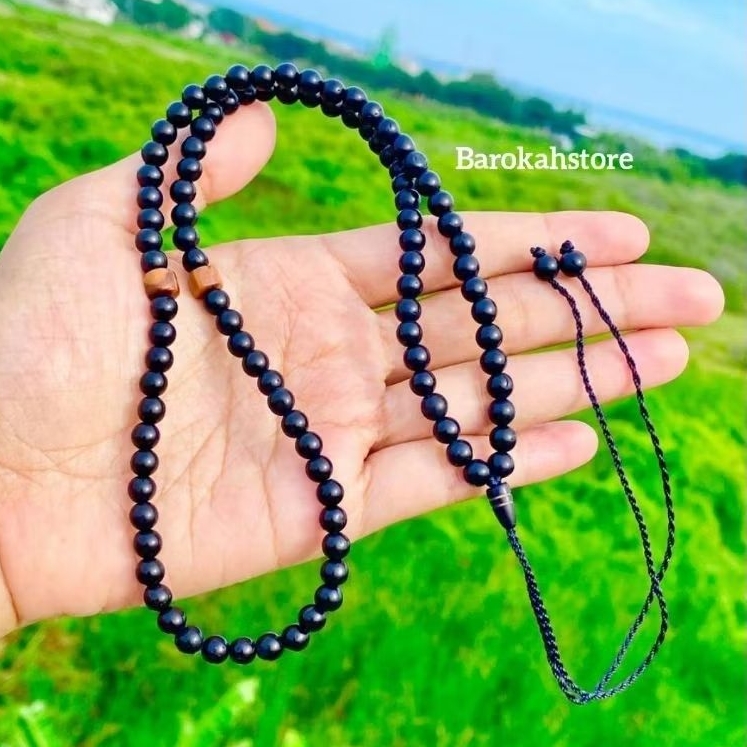 Kalung tasbih merica 99 hitam kaukah kokka asli