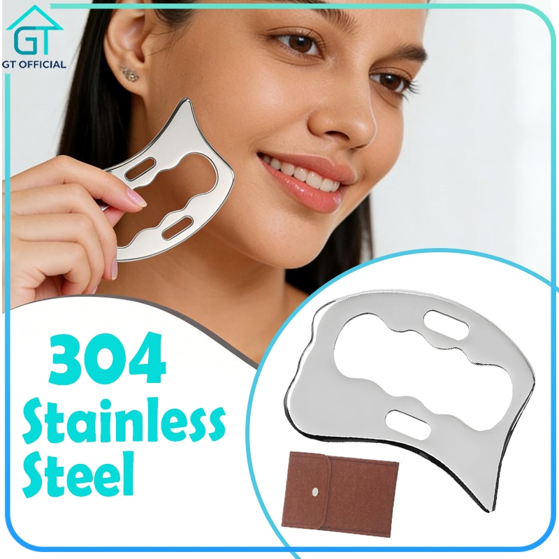 Gua Sha Alat Pijat Gua Sha Face Massage Tools Stainless Steel 304  Face Massage Gua Sha Asli Gua Sha