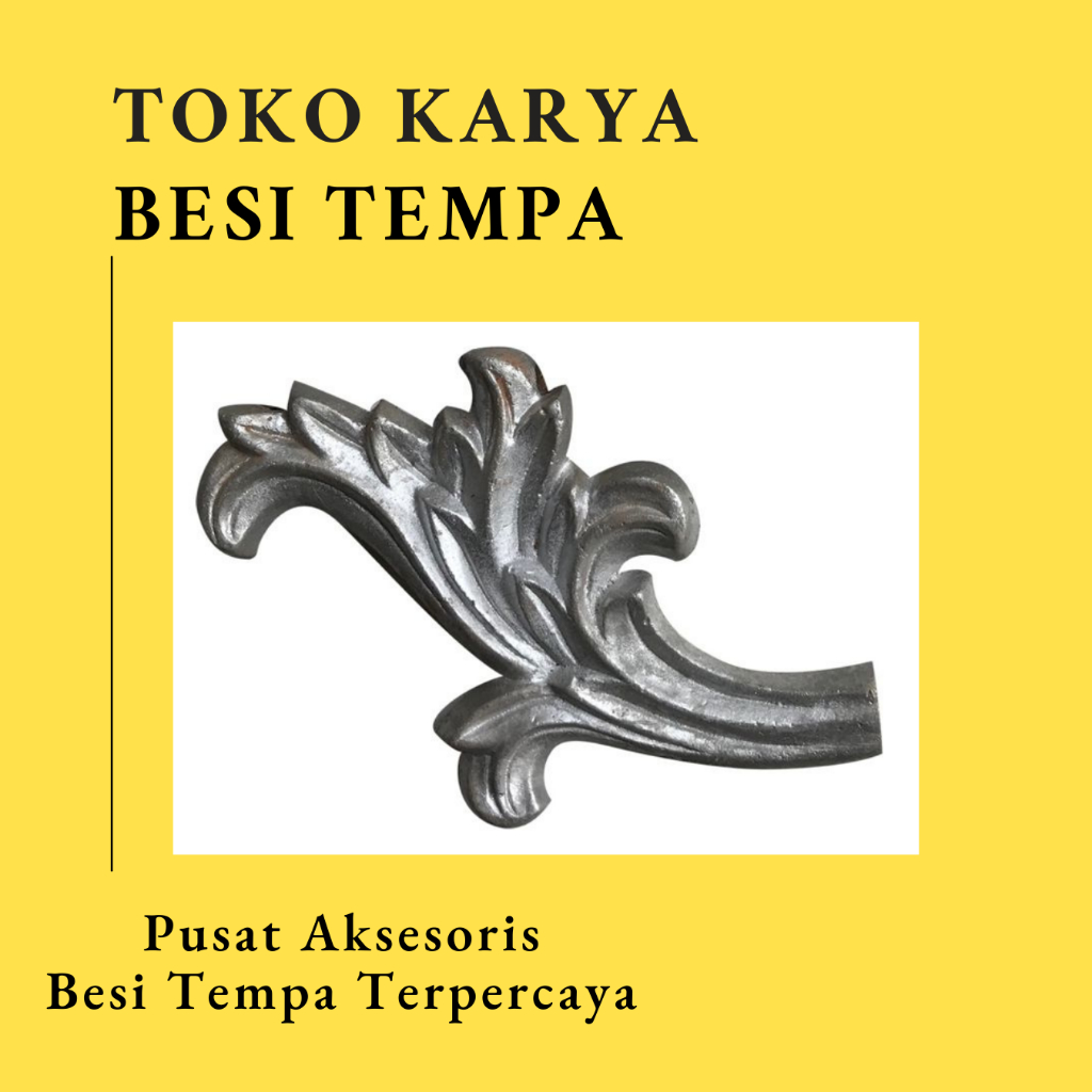 Ornamen Pagar Besi Leaf 201 / Ornamen Besi Tempa / Ornamen Pagar Besi dan Tralis / Aksesoris Besi Te