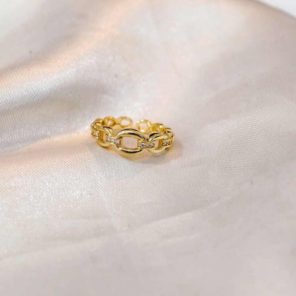 CINCIN 24k Gold Perhiasan Wanita Lapis Emas adjustable Anti Karat dan Tahan lama