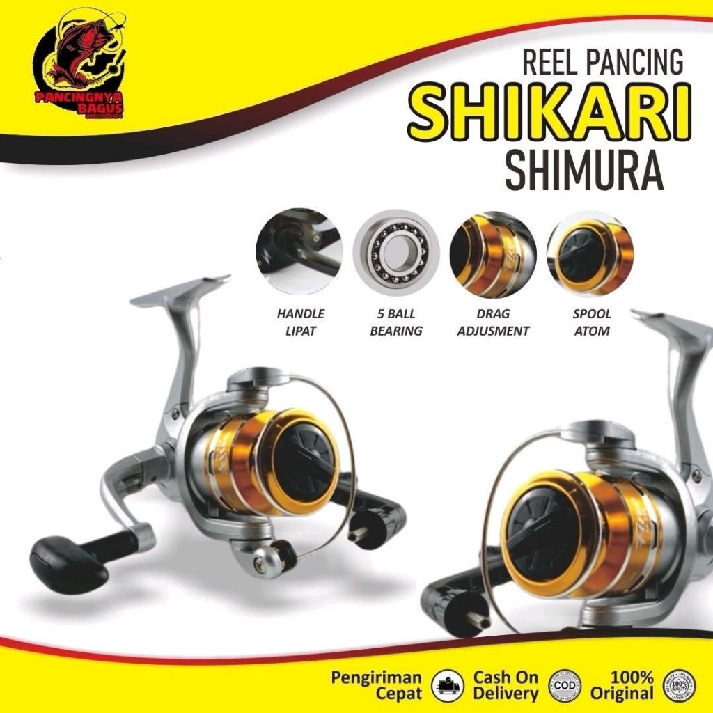 Reel Pancing Daido Shikari Simura Fino 250 Reel Besi Free Handle
