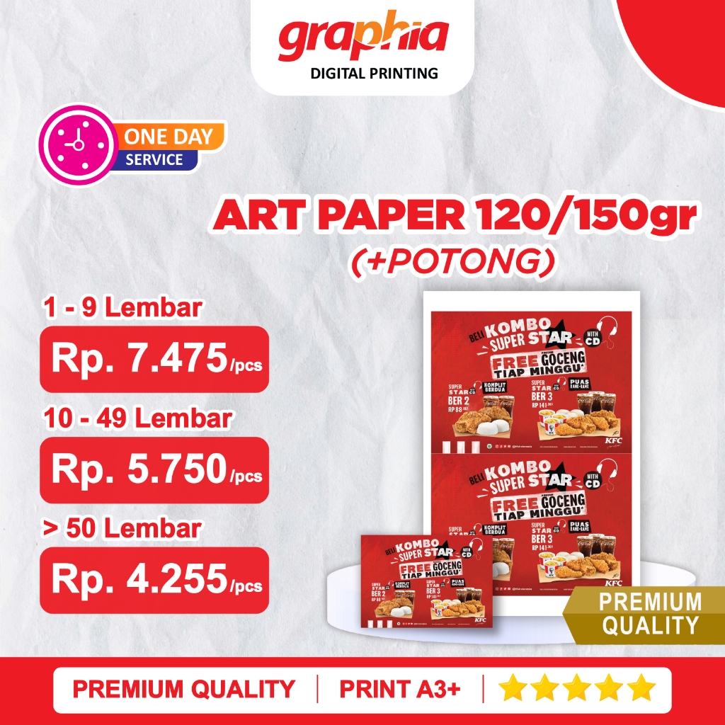 Print Art Paper + Potong A3+