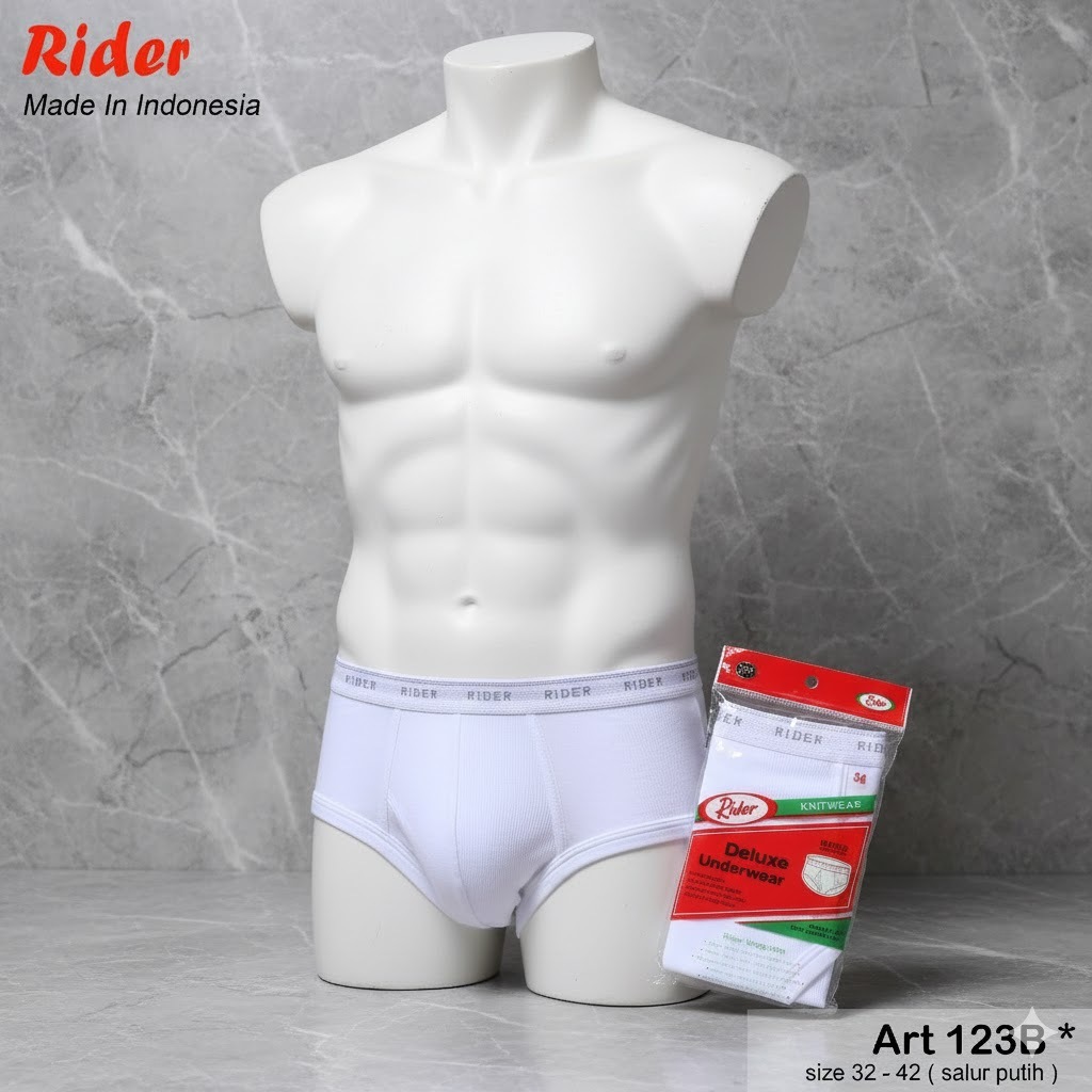 Celana Dalam Pria Rider 125 B Salur Classic ( Isi 3 Pcs ) Celana Dalam Pria Rider 125 B Salur - Ride