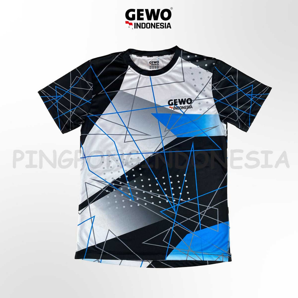 GEWO Shirt Lugo II - Baju Gewo Kaos Pingpong Tenis Meja Sport Jersey Gewo Indonesia Baju Olahraga Bl