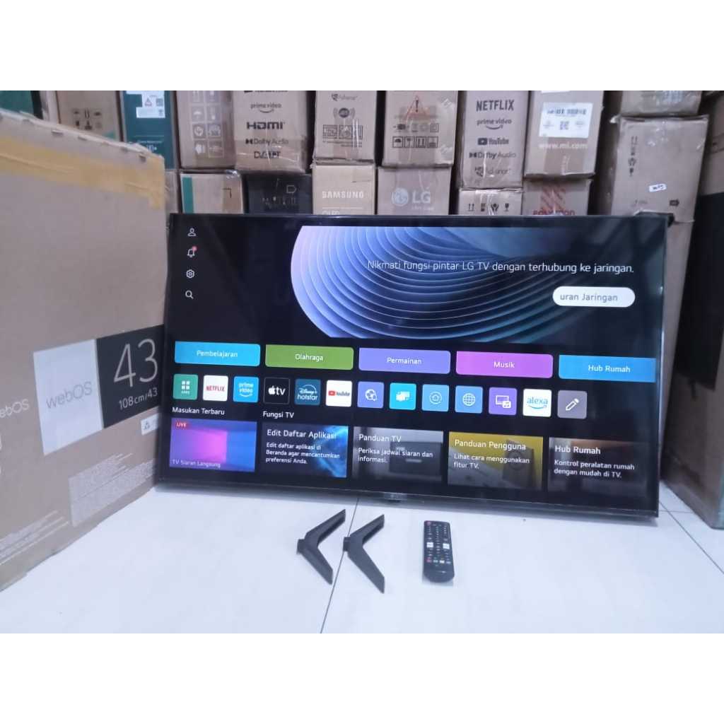 TV LED LG 43 inci 4K UHD SMART TV Youtube Digtal TV Kondisi bekas pemakaian masih segel 6782F