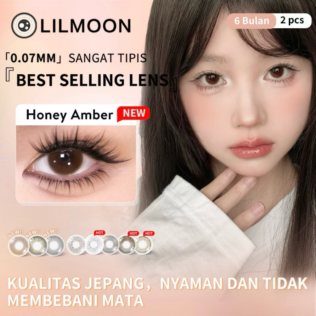 (NEW) Lilmoon Honey Amber Softlens Kualitas Jepang softlens minus 5 dan 5.5