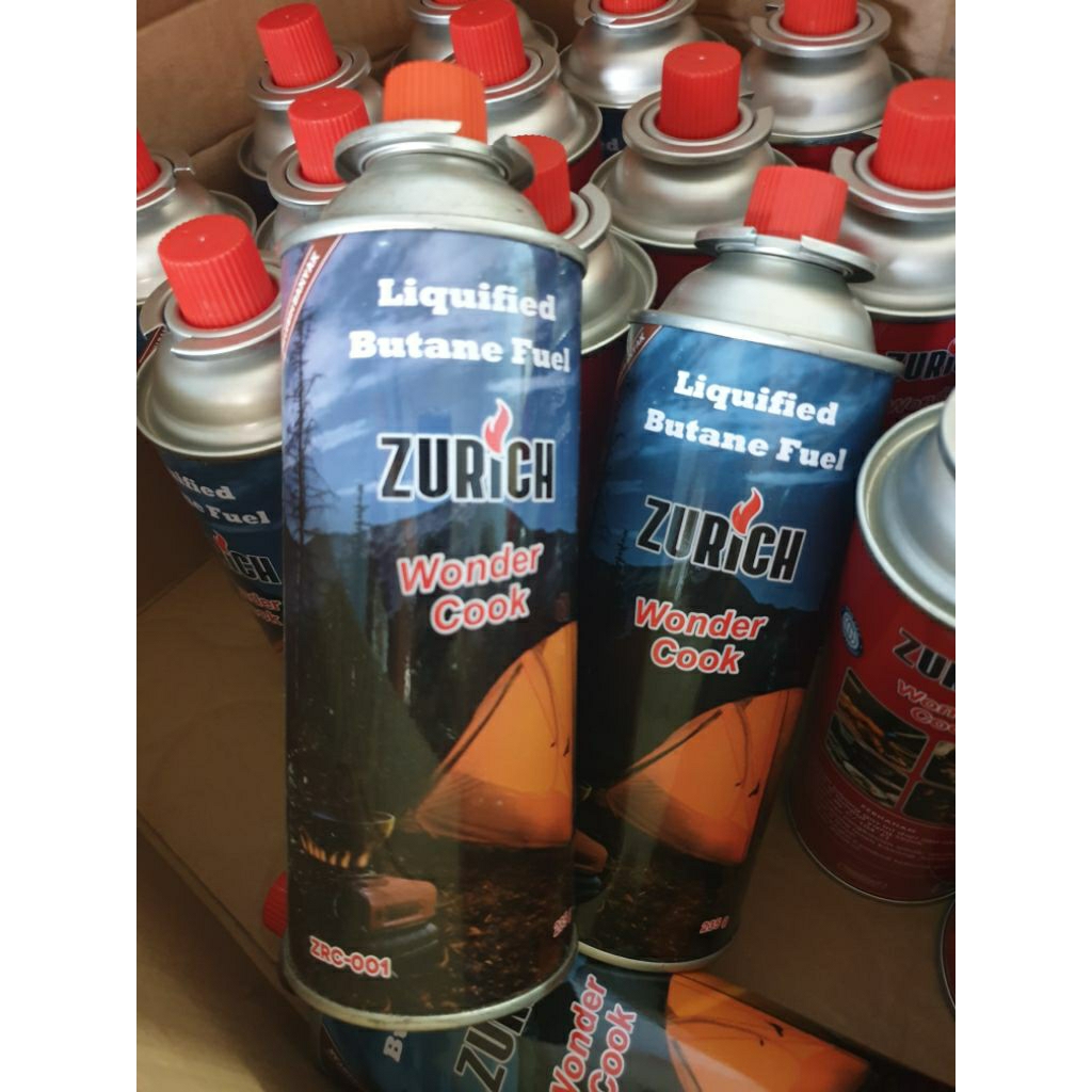 GAS PORTABLE LIQUID BUTANE 235 GR REFILL GAS M2000 ZURICH TERMURAH TERBARU