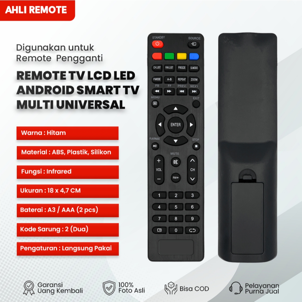 Remot TV Mito LCD Mito 3255 / Remote TV LED Ichiko S3998 S4998 S5568 S6558