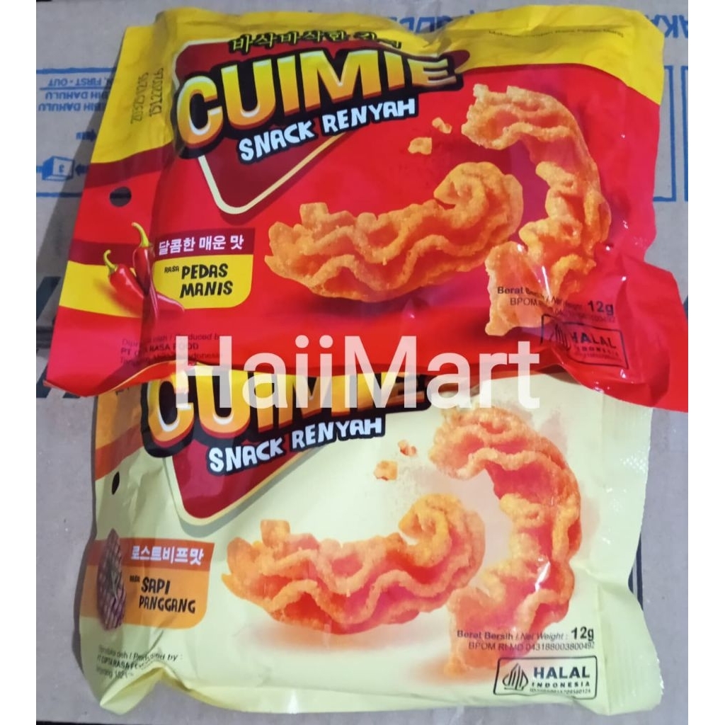 CuiMie 12Gr 1 Pack Isi 10pcs Snack Renyah Enak Nagih Halal Murah Ori