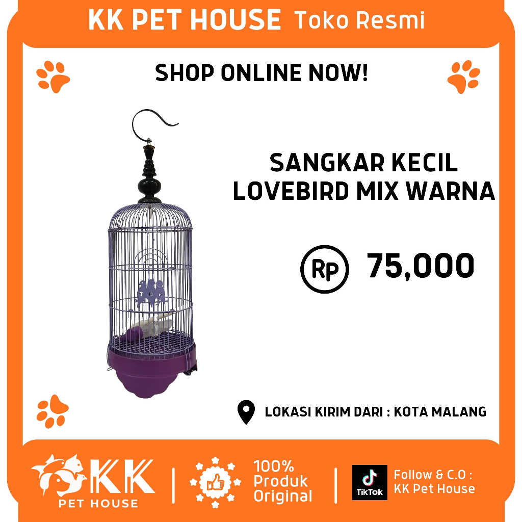 0627-SANGKAR KECIL LOVEBIRD MIX WARNA