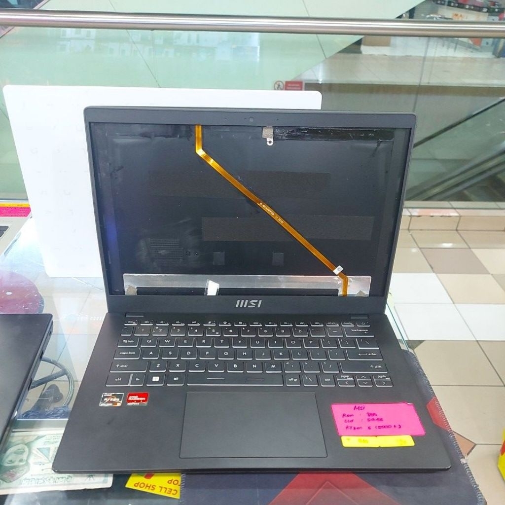 Laptop Msi modern 14 C5M-005ID Amd Ryzen 5 5000 series mati total tanpa lcd tanpa ram tanpa ssd jual