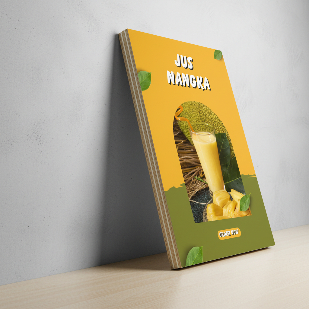 Hiasan Dinding Dapur Poster Jus Buah MDF Wall Decor Cafe Kedai Minuman Pajangan Dinding Minimalis De