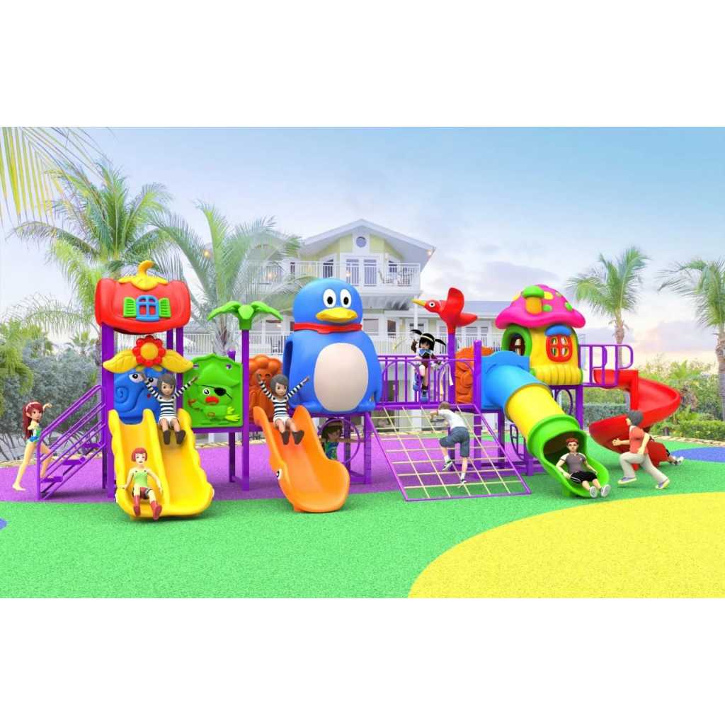 Playground Anak Seluncuran Perosotan Outdoor Indoor Kuat Kokoh Besar Set Lengkap Taman Bermain Anak