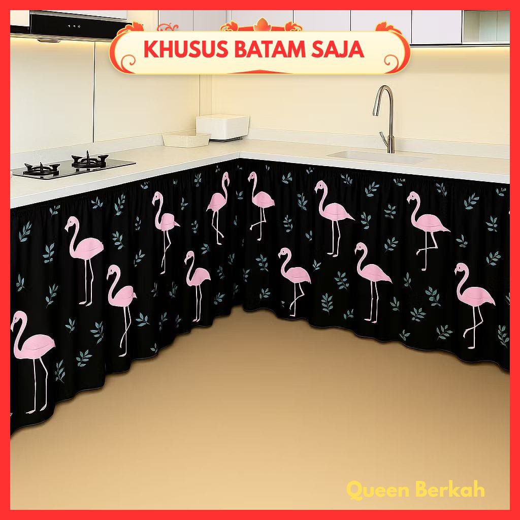 [KHUSUS BATAM] MURAH Gorden Kolong Dapur Minimalis Bahan Halus Micro Disperse -+100x70 cm