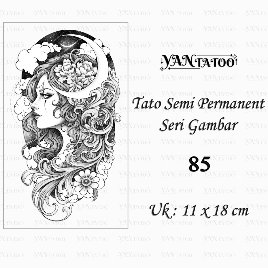 YanTatoo - Stiker Tato Semi Permanen Tahan Lama Seri Gambar 85