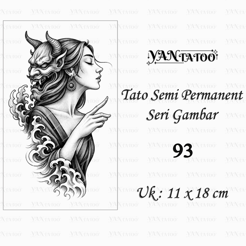 YanTatoo - Stiker Tato Semi Permanen Tahan Lama Seri Gambar 93