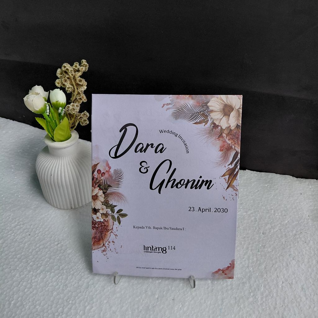 Undangan pernikahan minimal pembelian 50 pcs