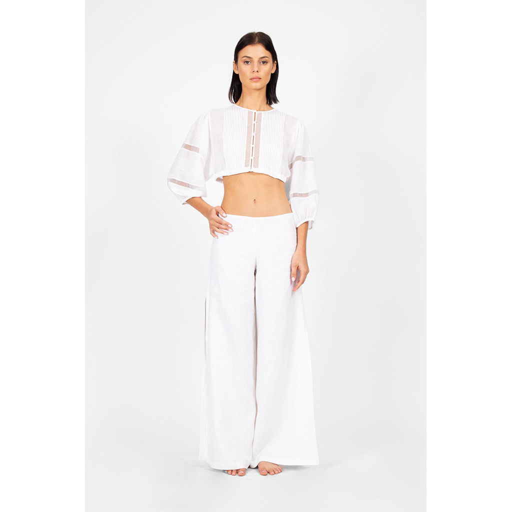 BIASA OFFICIAL - Zoe - Wide Linen Legged Pants Size M