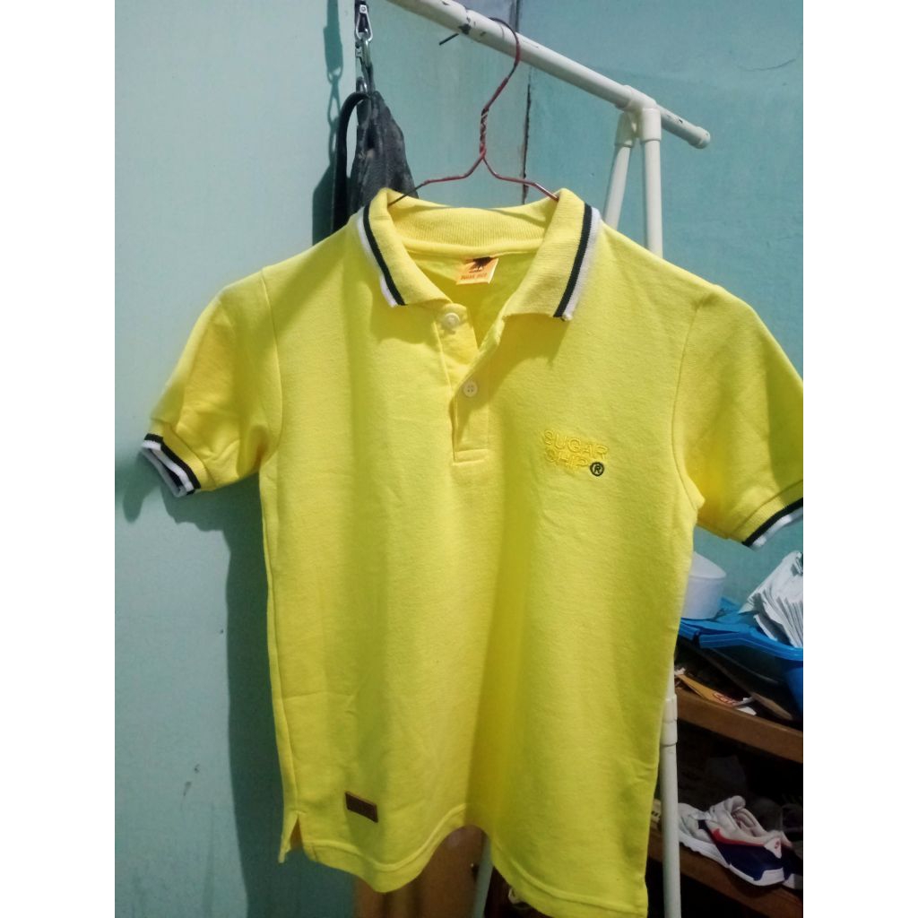 Preloved Atasan Baju Kaos Polo Anak Laki laki Lengan Pendek size XL merk Sugar Ship Original