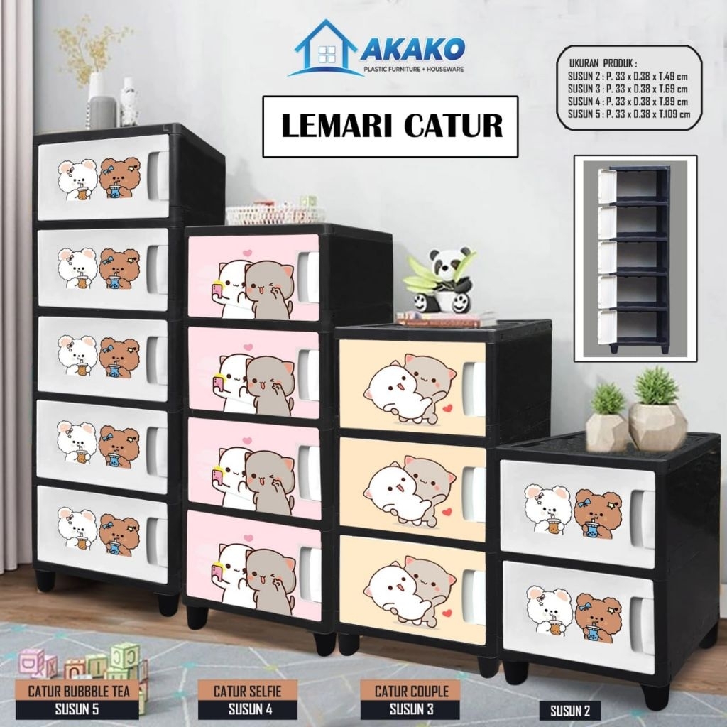 Lemari Buku atau Pakaian Catur Series Plastik Premium