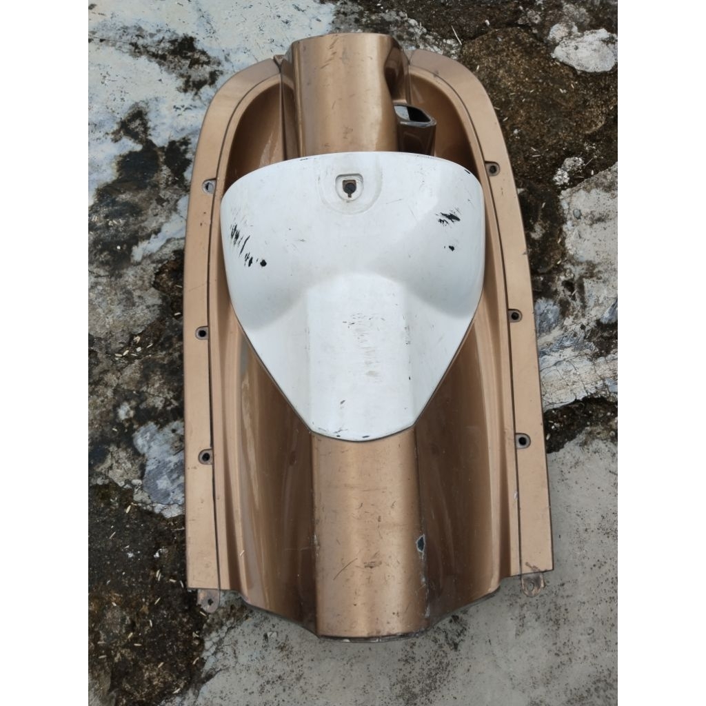 tameng depan+lampu+cover dasbor scoopy karbu original copotan