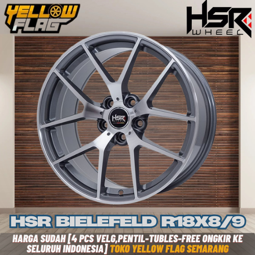 Velg Mobil HSR Type BIELEFELD Ring 18 Velg Buat HRV Innova Camry dll Velg Mobil R18