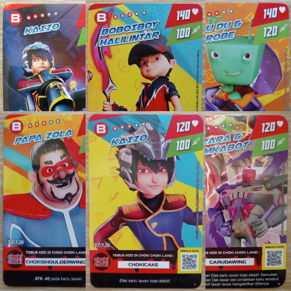Kartu Boboiboy Non Foil Original Choki Choki Monsta Galaxy Card | 1 Pcs