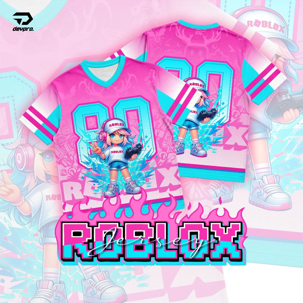 JERSEY ROBLOX GIRL Premium Dryfit Full printing | Jersey Roblox Cewek Roblox Gamer