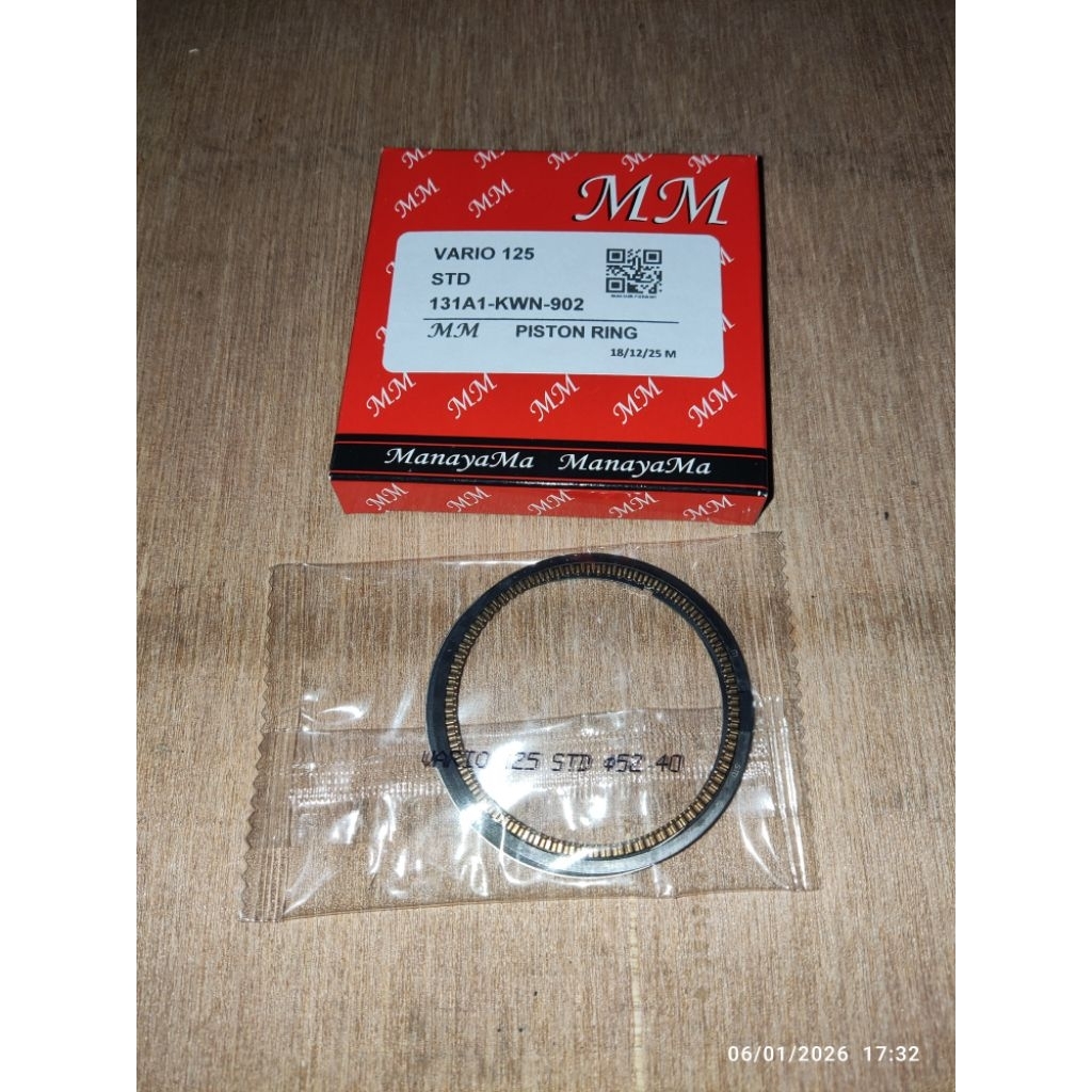 RING PISTON SEHER VARIO 125 OVERSIZE STD 50 100 MANAYAMA