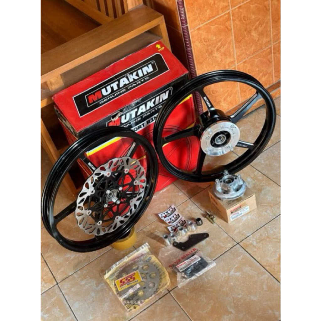 WHEELSET, VELG, VELG MUTAKIN, WHEELSET ENKEI 525, PNP CRF, KLX, DTRACKER