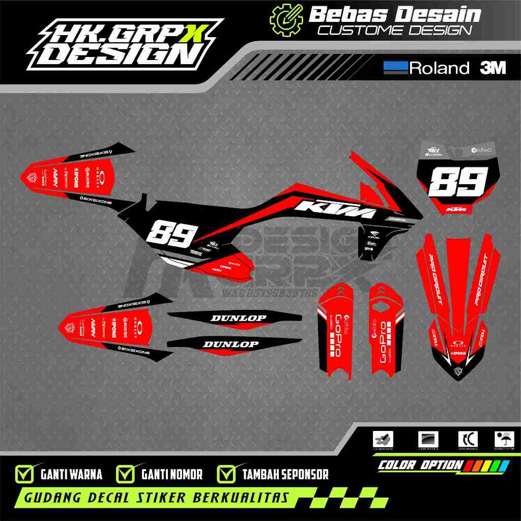DECAL STIKER KTM 85 2020 - KTM 250 2017 - KTM 250 2020-2022 - KTM 85 2014-2016 - PREMIUM FULLBODY CU