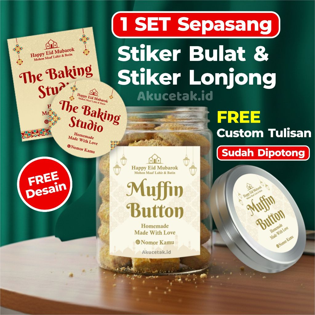 [40 SET] Stiker Custom Toples Kue Kering