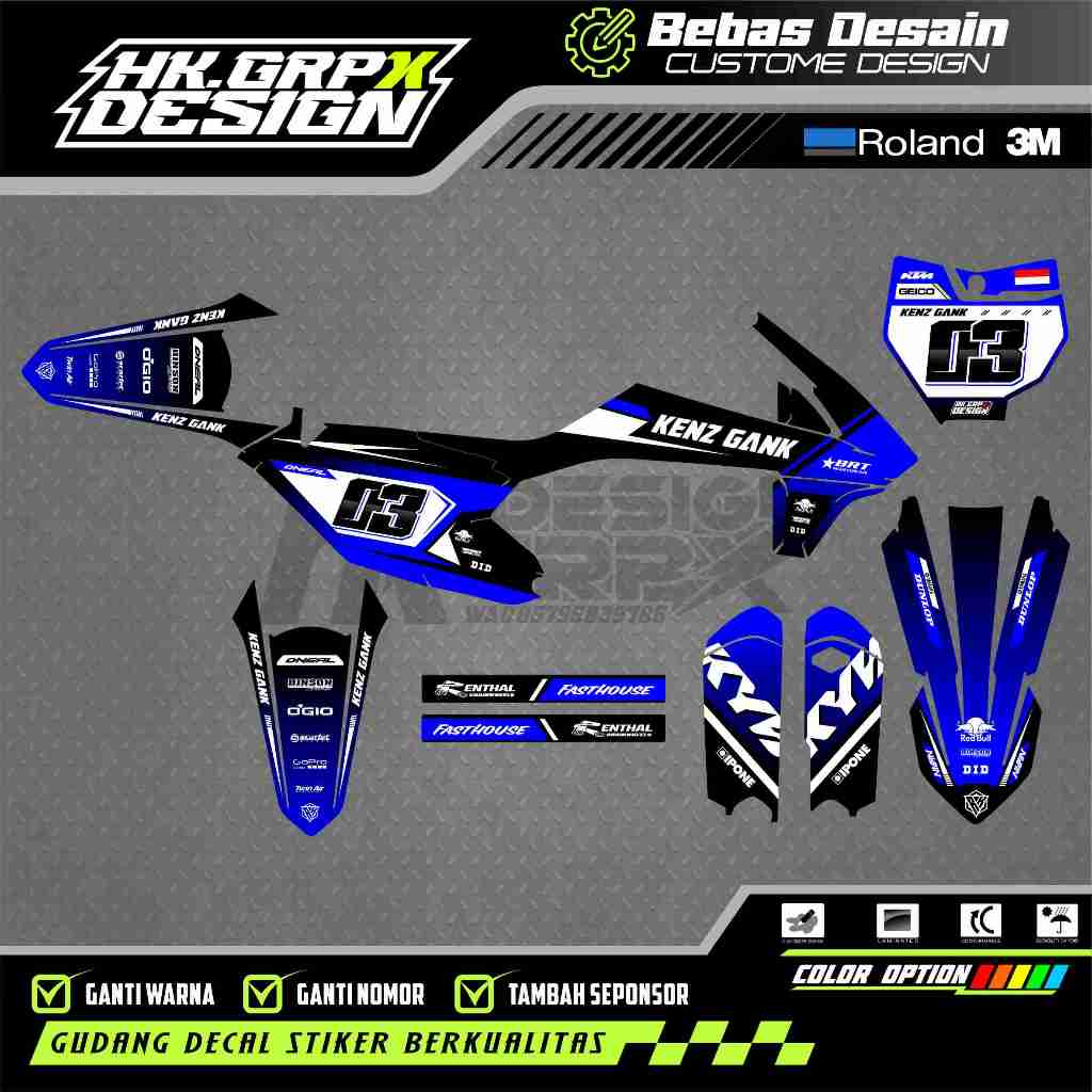 DECAL STIKER KTM 85 2020 - KTM 250 2017 - KTM 250 2020-2022 - KTM 85 2014-2016 - PREMIUM FULLBODY CU