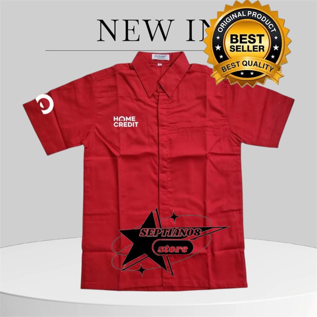 kemeja home credit terbaru merah k1