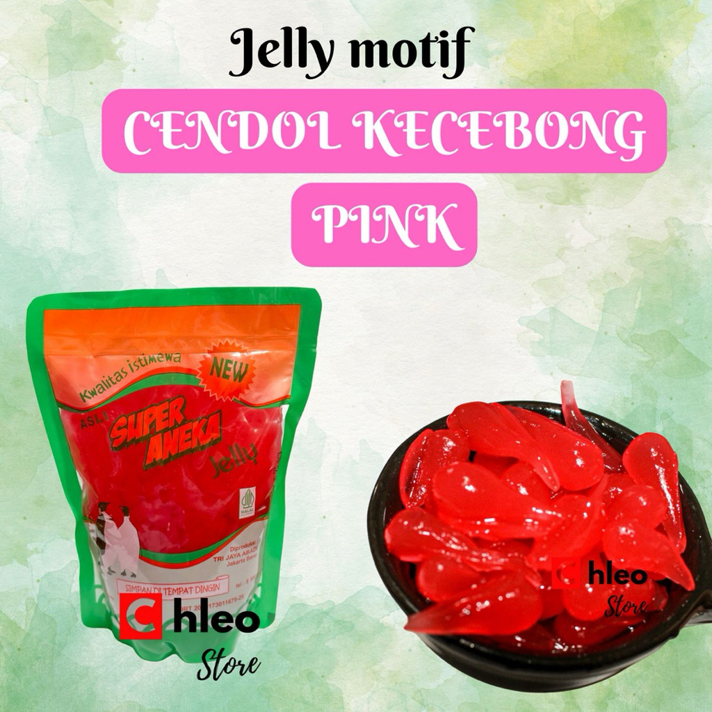 Jelly CENDOL KECEBONG  PINK / CENDOL / cendol kecebong / kecebong merk Super Aneka Jelly / jelly mut