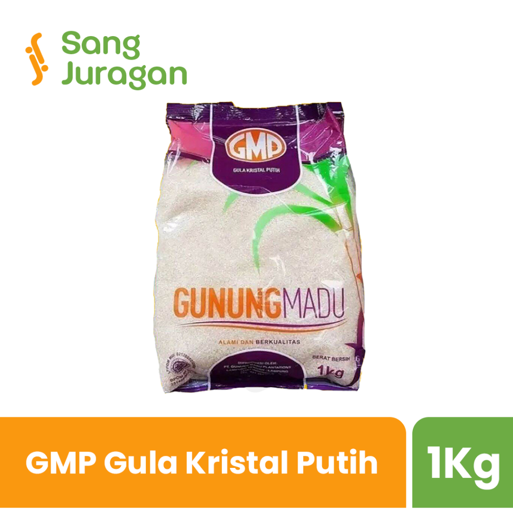 GMP Gula Pasir Kristal Putih 1kg/ Gula Kristal Putih Premium/ Gula Kristal Gunung Madu