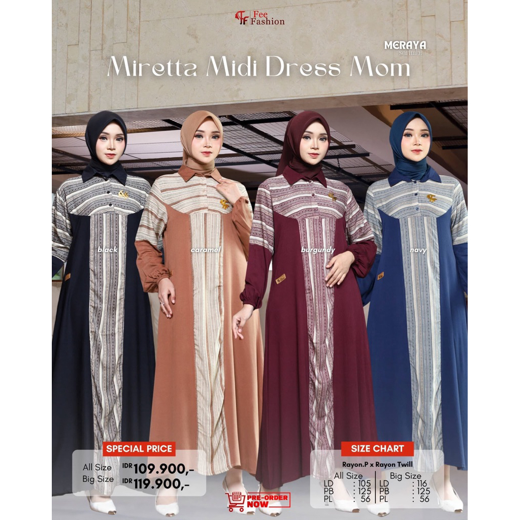 Fee Fashion - Dress / Midi Dress / Gamis / Miretta Midi Dress Fee Fashion