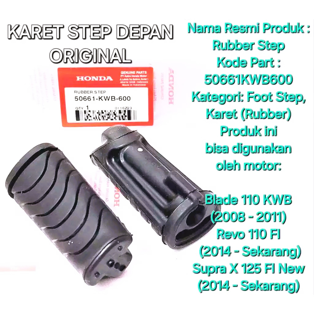 Karet Step Depan Revo Original 50661-KWB-600
