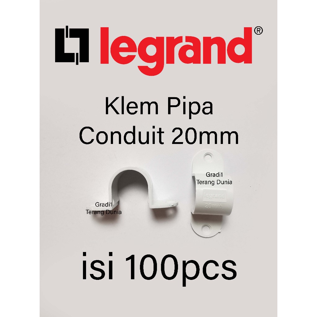 Klem Pipa Conduit 20mm Klem Pipa Listrik 20mm Klem Pipa 20mm Klem Conduit 20mm Klip Pipa Conduit 20m